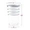 Clear with Silver Stripes Round Disposable Plastic Tumblers - 12 oz. (240 Cups)